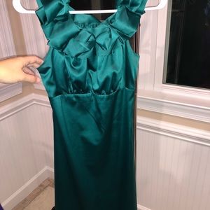 Emerald green dress from the Limited